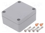 Enclosure: multipurpose; X: 58mm; Y: 64mm; Z: 34mm; aluminium; grey DELTRON ENCLOSURES