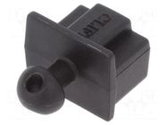 Protection cap; black; Application: RJ45 sockets CLIFF