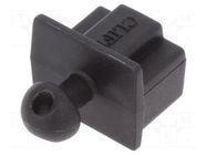 Protection cap; black; Application: RJ45 socket CLIFF