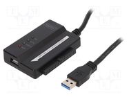 USB to SATA adapter; IDE 40pin,SATA socket,USB A plug; 5Gbps DIGITUS