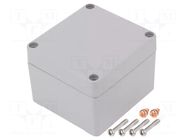 Enclosure: multipurpose; X: 75mm; Y: 80mm; Z: 57mm; aluminium; grey DELTRON ENCLOSURES