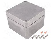 Enclosure: multipurpose; X: 125mm; Y: 125mm; Z: 90mm; aluminium; IP68 DELTRON ENCLOSURES