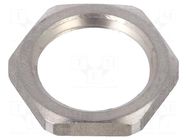 Nut; PG9; stainless steel; 22mm; Thread: PG; GM-INOX HUMMEL