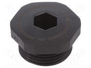 Stopper; M20; 1.5; IP68; polyamide; black; Thread: metric; -20÷90°C HUMMEL