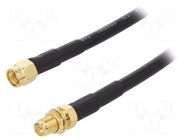 Cable; 2m; RP-SMA male,RP-SMA female; black; 50Ω Goobay