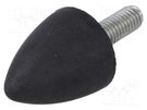 Vibration damper; M6; Ø: 20mm; rubber; L: 24mm; Thread len: 18mm ELESA+GANTER