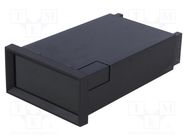 Enclosure: panel; X: 72mm; Y: 120mm; Z: 36mm; ABS; black; DIN 43700 HAMMOND