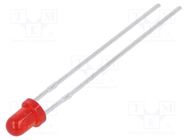 LED; 3mm; red; 1÷3mcd; 60°; Front: convex; 2.25÷2.5V; No.of term: 2 KINGBRIGHT ELECTRONIC