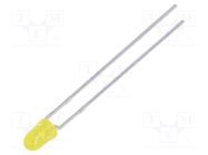 LED; 3mm; yellow; 70÷150mcd; 40°; Front: convex; 2÷2.5V KINGBRIGHT ELECTRONIC