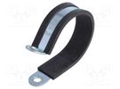 Fixing clamp; ØBundle : 55mm; W: 20mm; steel; Cover material: EPDM MPC INDUSTRIES