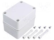 Enclosure: multipurpose; X: 80mm; Y: 110mm; Z: 85mm; PICCOLO; grey FIBOX