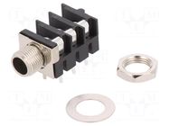 Connector: Jack 6,3mm; socket; female; ways: 3; angled 90°; THT CLIFF