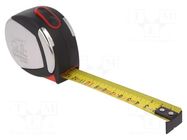 Measuring tape; L: 5m; Width: 25mm; elastolan,stainless steel MEDID