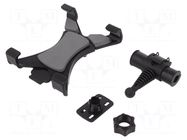 Car holder; black; for headrest; 7÷10.1" QOLTEC