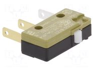 Microswitch SNAP ACTION; 5A/250VAC; without lever; SPDT; ON-(ON) SAIA-BURGESS