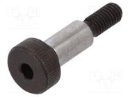 Shoulder screw; steel; M3; 0.5; Thread len: 7mm; hex key; HEX 2mm 