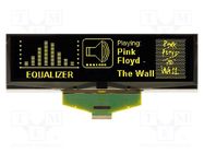 Display: OLED; graphical; 5.5"; 256x64; Dim: 146x45x2.05mm; yellow DISPLAY VISIONS