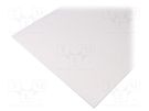 Sheet; Dim: 500x1000mm; Thk: 2mm; white; 0.5m2 ANTALIS
