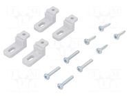 Clip; ABS; light grey; 4set RETEX