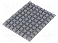 Self-adhesive foot; H: 5.8mm; grey; polyurethane; Dim: 12.7x12.7mm 3M