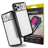 Wozinsky Magnetic Cam Slider Case Full Body Cover built-in front glass lens rotector for Huawei P40 black, Wozinsky