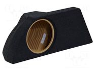 Car loudspeaker enclosure; MDF; black; 250mm; Grooving: 274mm BASSER