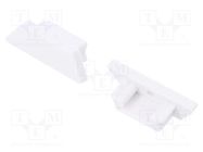 Cap for LED profiles; white; 2pcs; ABS; ARC12 TOPMET