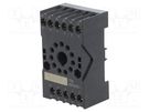 Socket; PIN: 11; 10A; 250VAC; on panel,for DIN rail mounting HONGFA RELAY