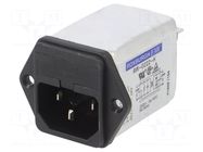 Connector: AC supply; socket; male; Inom: 2A; Ir: 0.35mA; 250VAC ROXBURGH EMC