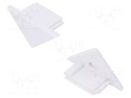 Cap for LED profiles; white; 2pcs; ABS; TRIO10 TOPMET