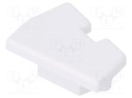 Cap for LED profiles; white; 2pcs; ABS; GEN2,with hole; EDGE10 