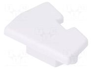 Cap for LED profiles; white; 2pcs; ABS; GEN2,with hole; EDGE10 TOPMET