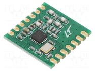 Module: RF; FM transceiver; FSK,GFSK,OOK; 433.92MHz; SPI; -120dBm HOPE MICROELECTRONICS