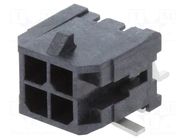 Connector: wire-board; socket; male; PIN: 4; Micro-Fit 3.0; SMT; 3mm MOLEX