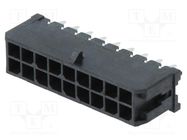 Socket; wire-board; male; Micro-Fit 3.0; 3mm; PIN: 18; THT; 5A; 600V MOLEX