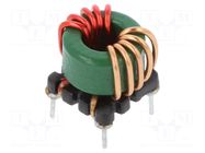 Inductor: wire; THT; 160uH; 6.75mΩ; ±35%; 11x11x9.1mm; 7.84A; 500VDC TRACO POWER
