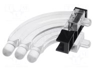 Fiber for LED; Ø3mm; No.of mod: 3; round; Front: convex MENTOR