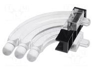 Fiber for LED; Ø3mm; No.of mod: 3; round; Front: convex MENTOR
