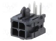 Connector: wire-board; socket; male; PIN: 4; Micro-Fit 3.0; THT MOLEX