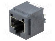 Connector: RJ45; socket; PIN: 8; Cat: 3; shielded; gold-plated; THT 