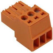 TERMINAL BLOCK, PLUGGABLE, 3POS, 14AWG