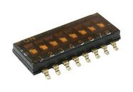 DIP SWITCH, 8POS, SPST, SLIDE, SMD