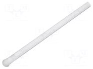 Fiber for LED; Ø3.2mm; L: 45mm; round; Front: convex; straight MENTOR