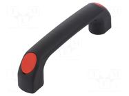 Holder; polyamide; black; H: 40mm; L: 145mm; W: 22.5mm; 530N; handle RST ROZTOCZE