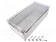 Enclosure: multipurpose; X: 188mm; Y: 378mm; Z: 130mm; SOLID; grey FIBOX