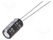 Supercapacitor; THT; 1F; 2.8VDC; ±20%; Ø6.3x12mm; 300mΩ; -40÷65°C 