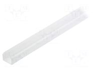 Cover for LED profiles; white; 1m; Kind of shutter: E7; push-in TOPMET