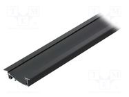 Profiles for LED modules; black; L: 1m; FLAT8; aluminium; recessed TOPMET