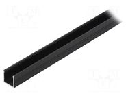 Profiles for LED modules; black; L: 1m; SMART16; aluminium TOPMET