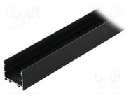 Profiles for LED modules; black; L: 1m; VARIO30-02; aluminium TOPMET